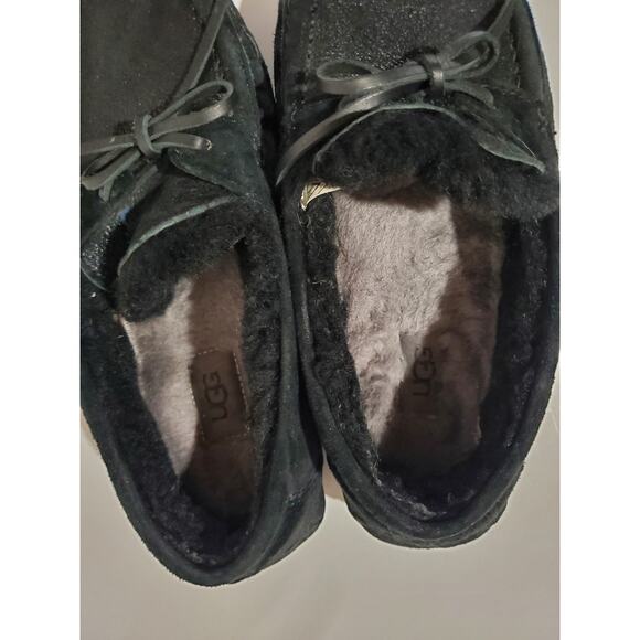 UGG Byron Sheepskin Suede Leather Shearling Moccasin Slipper Loafer Mens Size 7 - Picture 8 of 11